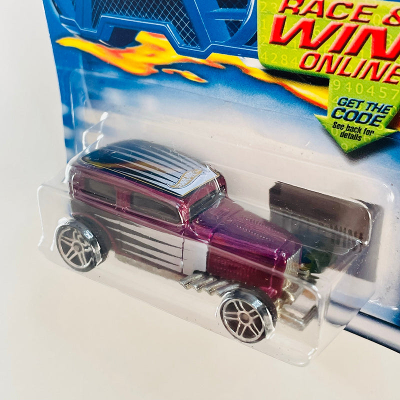 2002 Hot Wheels Midnight Otto 1932 Ford Sedan 202 morado metálico PR5