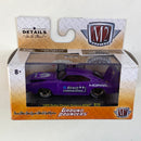 2019 M2 Machines Ground Pounders Limited Edition 1/5,880 Mopar 1969 Dodge Charger Daytona HEMI R19 morado Llantas de Goma