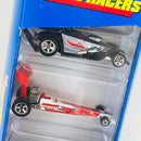 1999 Hot Wheels World Racers 5 Pack Set de 5 - Super Comp Dragster, Driven to the Max Dragster, Solar Eagle III, Dodge Viper RT/10, Panoz GTR-1