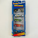 2000 Hot Wheels Super Launcher 5 Pack Set de 5 - Saltflat Racer, Pikes Peak Celica Toyota, Cat-A-Pult, Silhouette II, Splittin' Image II