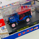 2022 M2 Machines Limited Edition 1/9,600 Bazooka 75th Anniversary 1944 Willys MB Jeep S112 azul con rojo Llantas de Goma
