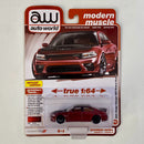 2024 Auto World Premium Series Modern Muscle Special Edition 2021 Dodge Charger SRT Hellcat Redeye rojo con negro Llantas de Goma