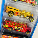 2002 Hot Wheels HW Side Show 5 Pack Set de 5 - 32 Ford Delivery, 38 Phantom Corsair, Way 2 Fast, School Bus, Hiway Hauler