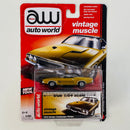 2013 Auto World Vintage Muscle 1973 Dodge Challenger Rallye dorado Llantas de Goma Primera Edición