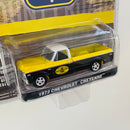2013 Greenlight SE Limited Edition County Roads Pennzoil 1972 Chevrolet Cheyenne amarillo con negro Llantas de Goma