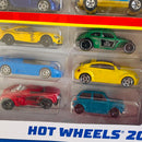 2021 Hot Wheels Multi-Pack 20 Pack Set de 20 autos con 2 con Tampos Exclusivos: Alfa Romeo 8C Competizione y Lotus Esprit S1