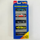 1997 Hot Wheels California Dreamin 5 Pack Set de 5 - Mazda MX-5 Miata, Mercedes Benz SL, Dodge Viper RT/10, BMW 850i, 59 Cadillac