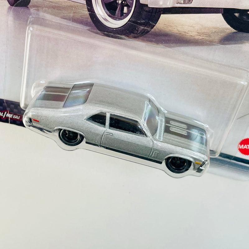 2022 Hot Wheels Premium Fast & Furious Rápidos y Furiosos 70 Chevrolet Nova SS plata metálico Llantas de Goma RR