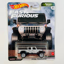 2021 Hot Wheels Premium Fast & Furious Fleet Rápidos y Furiosos Jeep Gladiator plata metálico Llantas de Goma RR