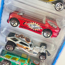 2001 Hot Wheels Skateboarders 5 Pack Set de 5 - 40s Woodie Ford, 32 Ford Delivery, Deora II, Surf Crate, Chevrolet Classic Nomad