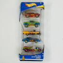 2003 Hot Wheels Tiki Blasters 5 Pack Set de 5 - Jaded, Mega-Duty, 57 Roadster Chevrolet, Corvette Stingray, Rigor Motor
