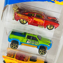 2003 Hot Wheels Tiki Blasters 5 Pack Set de 5 - Jaded, Mega-Duty, 57 Roadster Chevrolet, Corvette Stingray, Rigor Motor