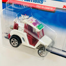 1999 Hot Wheels First Editions Tee'd Off blanco con interior rojo 5SP base ZAMAC Primera Edición