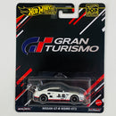 2024 Hot Wheels Premium Pop Culture Gran Turismo Nissan GT-R NISMO GT3 blanco Llantas de Goma RR Primera Edición