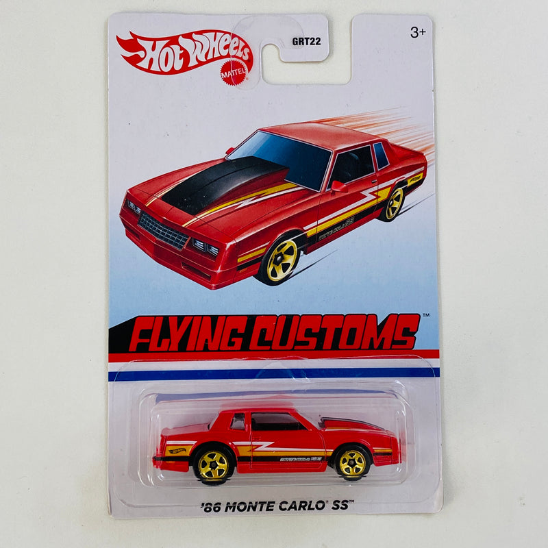 2021 Hot Wheels Target Exclusive Flying Customs 86 Monte Carlo SS Chevrolet rojo 5SP