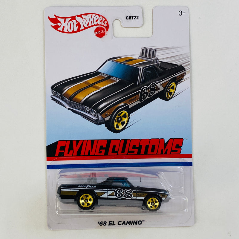 2021 Hot Wheels Target Exclusive Flying Customs 68 El Camino Chevrolet negro 5SP