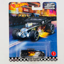 2020 Hot Wheels Premium Boulevard Bone Shaker negro con flamas Llantas de Goma RR base ZAMAC