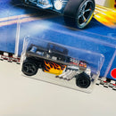 2020 Hot Wheels Premium Boulevard Bone Shaker negro con flamas Llantas de Goma RR base ZAMAC