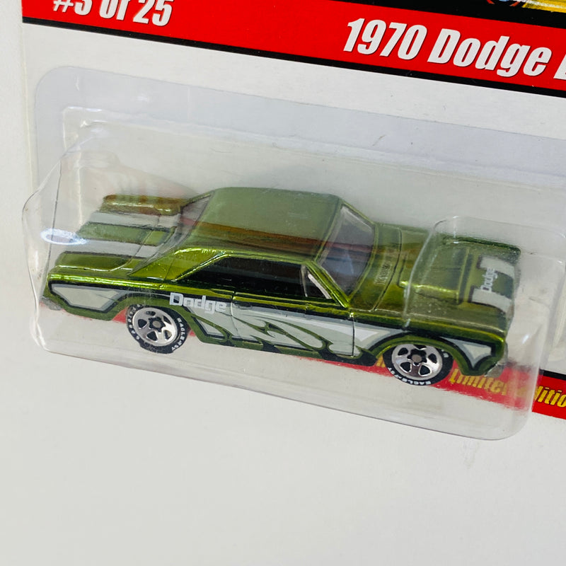 2005 Hot Wheels Classics Series 1 1968 Dodge Dart verde spectraflame Goodyear 5SP base ZAMAC - Detalle Burbuja