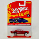 2005 Hot Wheels Classics Series 1 1970 Plymouth Roadrunner rojo spectraflame Redline 5SP base ZAMAC