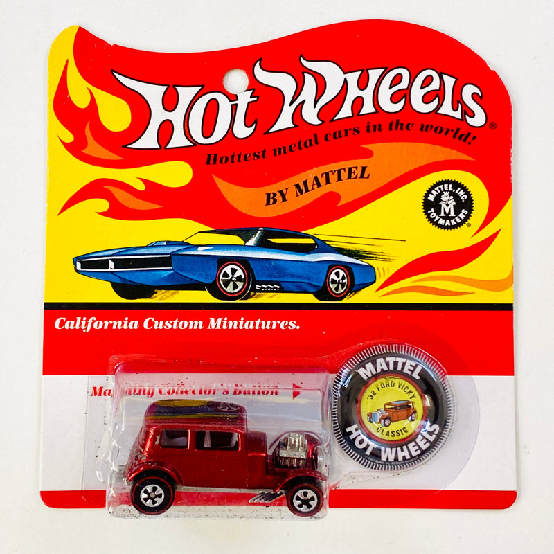 1998 Hot Wheels Conmemorativo 1969 30 Aniversario 32 Ford Vicky rojo spectraflame Redline RL base ZAMAC