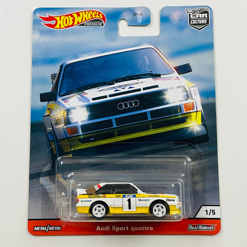 2020 Hot Wheels Premium Car Culture Thrill Climbers Audi Sport quattro blanco Llantas de Goma RR