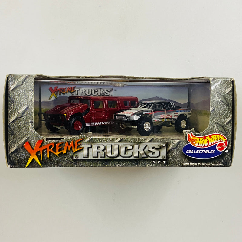 2000 Hot Wheels Collectibles Limited Edition Xtreme Trucks Set de 2 con Llantas de Goma RR - Hummer y Toyota Baja Truck - Primeras Ediciones