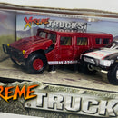 2000 Hot Wheels Collectibles Xtreme Trucks Set de 2 con Llantas de Goma RR - Hummer y Toyota Baja Truck