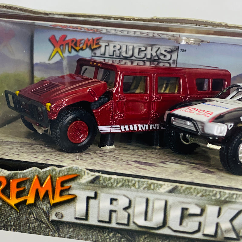 2000 Hot Wheels Collectibles Limited Edition Xtreme Trucks Set de 2 con Llantas de Goma RR - Hummer y Toyota Baja Truck - Primeras Ediciones