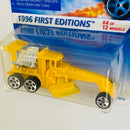 1996 Hot Wheels First Editions Street Cleaver amarillo 5DOT variante aros plateados Primera Edición