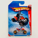 2010 Hot Wheels Race World Desert Sand Stinger naranja 5SP base ZAMAC