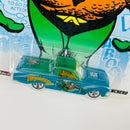 2012 Hot Wheels Nostalgic Brands DC Comics Aquaman 65 Ford Ranchero celeste Llantas de Goma RR base ZAMAC