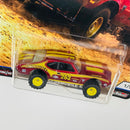 2019 Hot Wheels Premium Car Culture Desert Rally 70 Oldsmobile 442 rojo metálico Llantas de Goma RR base ZAMAC