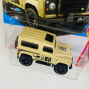 2025 Hot Wheels Then and Now Land Rover Defender 90 beige BAJA5