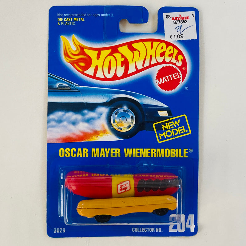 1993 Hot Wheels New Model Oscar Mayer Wienermobile 204 amarillo Black BW Primera Edición
