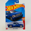 2024 Hot Wheels Then and Now Chevy Silverado azul PR5