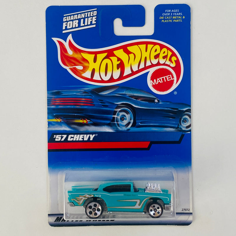 2000 Hot Wheels 57 Chevy turquesa 5DOT base ZAMAC