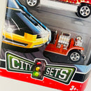 2008 Hot Wheels City Sets 5 Pack Set de 5 - Tow Jam, Fandango, 07 Chevy Tahoe, Dodge Ram 1500, Old Number 5.5