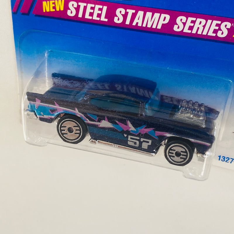 1995 Hot Wheels Steel Stamp Series 57 Chevy azul UH