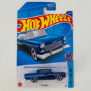 2022 Hot Wheels Chevy Bel Air 55 Chevy azul metálico MC5 - Básico del STH