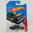 2017 Hot Wheels HW Flames 55 Chevy negro con flamas MC5