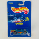 1993 Hot Wheels New Paint Style 57 Chevy 213 verde azulado UH