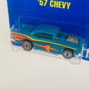 1993 Hot Wheels New Paint Style 57 Chevy 213 verde azulado UH