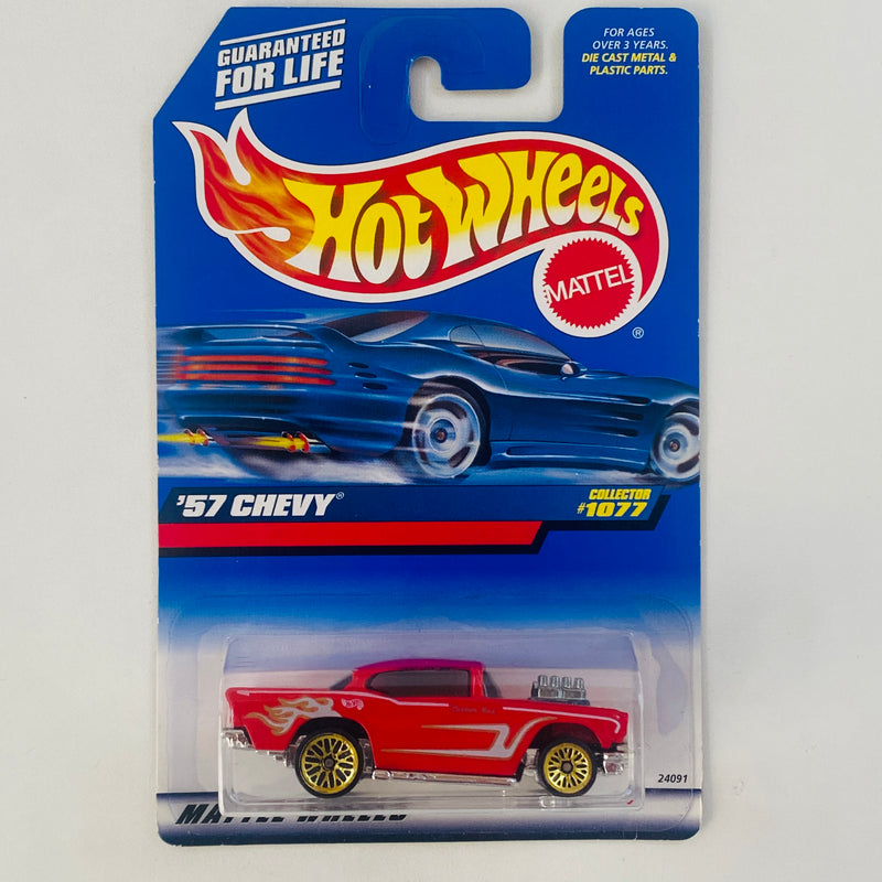 1999 Hot Wheels 57 Chevy 1077 rojo LW