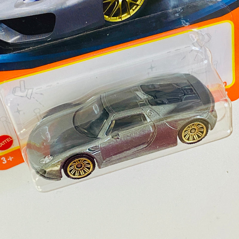 2022 Matchbox Porsche 918 Spyder gris metálico Primera Edición