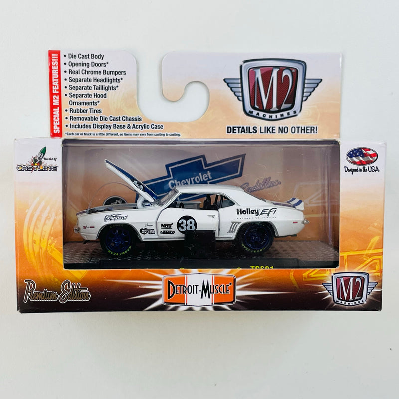 2015 M2 Machines Detroit Muscle Limited Edition Target Exclusive 1969 Chevrolet Camaro Z28 TGS01 blanco Llantas de Goma
