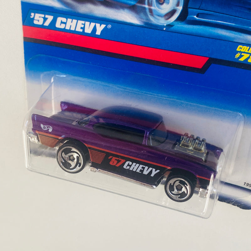 1998 Hot Wheels 57 Chevy 787 morado metálico SB