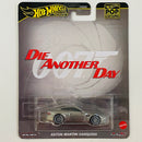 2025 Hot Wheels Premium Pop Culture James Bond 007 Die Another Day Aston Martin Vanquish plata Llantas de Goma RR Primera Edición