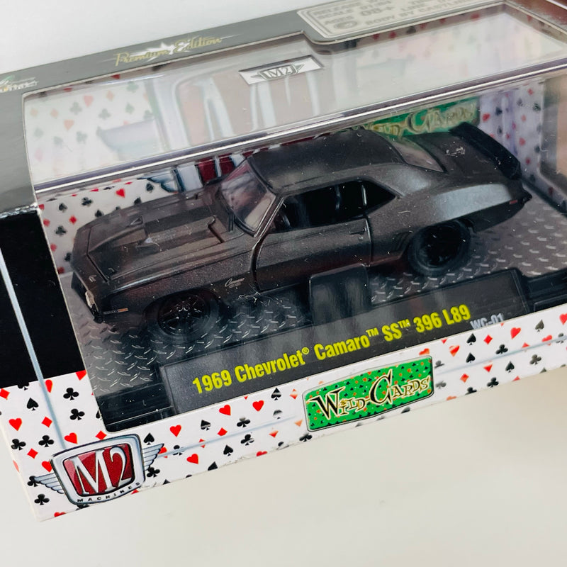 2012 M2 Machines Wild Cards Limited Edition 1969 Chevrolet Camaro SS 396 L89 WC-01 negro Llantas de Goma