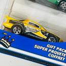 2003 Hot Wheels B-Day 5 Pack Set de 5 - Shelby Cobra 427 S/C, Mini Morris Wagon, 99 Mustang Ford, Jaguar XK8, IROC Firebird Pontiac